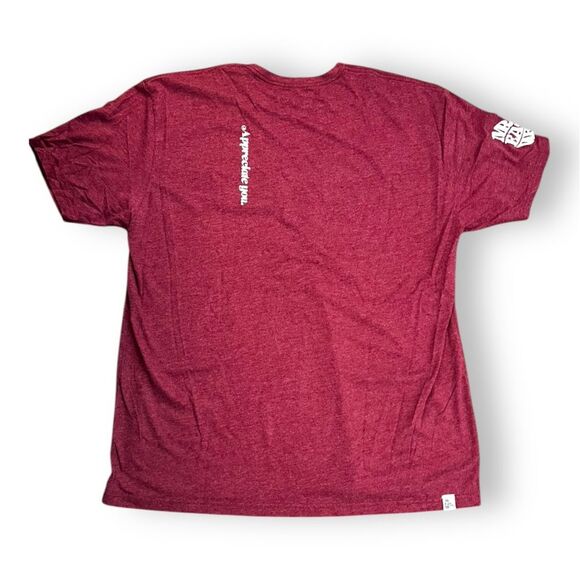 Mr. Eat Well Red Graphic Print Tee Pizza Design Short Sleeves Crewneck Size 2X - Picture 2 of 7